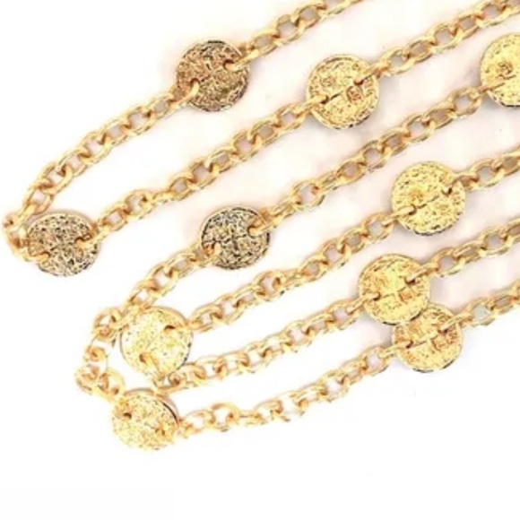 Chanel Vintage 24k Yellow Gold Plated Chanel Coin Necklace - Picture 8 of 15